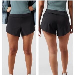 Athleta Black Run With It 3.5” Black Running Shorts-Women’s Medium